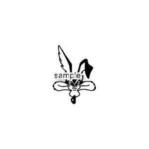  WILE E COYOTE HEAD WHITE VINYL DECAL STICKER: Everything 