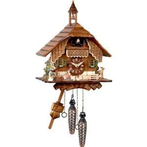    German Cuckoo Clock   Girl with Snowman and Animals