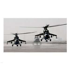  MI 35 attack helicopters from the Afghan National Army Air 