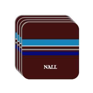 Personal Name Gift   NALL Set of 4 Mini Mousepad Coasters (blue 