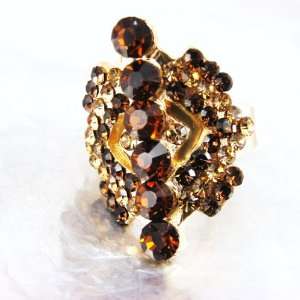  Crystal ring Traviatta brown.: Jewelry