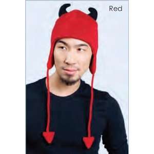  DeLux Devil Horns Red Wool Pilot Animal Hat: Everything 