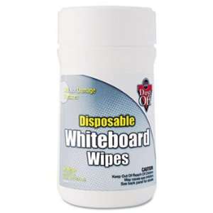 Dust Off DWBT   Disposable White Board Wipes, 6 x 6.5, White, 80 per 