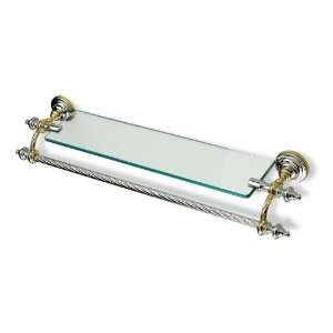 Nameeks G33 16 Mounted ClassicStyle Clear Glass Shelf Towel Bar, Gold