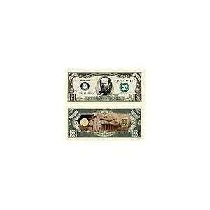  Novelty & Fake Money James Garfield Million Dollar Bill 