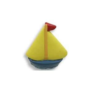  #1063 CKP Brand Kids Knob, Yellow Boat