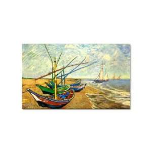   Beach at Saintes Maries By Vincent Van Gogh Magnet: Office Products
