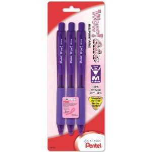  Pentel Pink BCA WOW! Retractable Ballpoint Pen, 1.0mm 