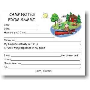  Pen At Hand Stick Figures   Camp Fill in Postcards (Canoe 