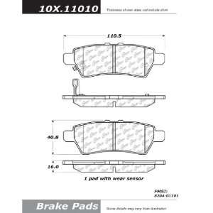  Centric Parts, 106.11010, PosiQuiet Extended Wear 