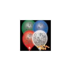  Fireworks Lumi Loon, White Balloon with Assorted Colored 