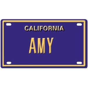  Amy Mini Personalized California License Plate 