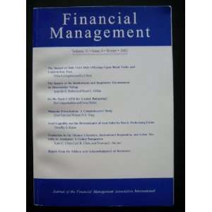  Financial Management Volume 31 Issue 4 Winter 2002 Lemma 