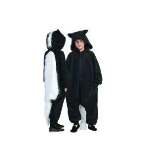  Childs Skunk Costume Pajamas Size Large (12 14 