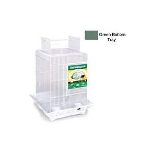  Clean Life Cage with Playtop Green & White 18X18X27 inch 