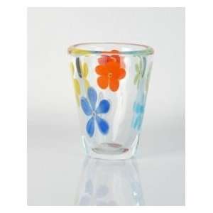  L47 Cute Flower Hand Blown Art Glass Vase: Home & Kitchen