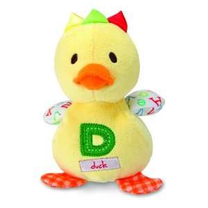  Smarty Kids 5 Inch Plush Baby Rattle   Yellow D Is for 