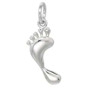 Sterling Silver Footprint Charm: Arts, Crafts & Sewing