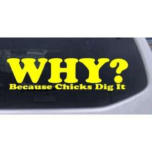  Why Because Chicks Dig It Off Road Car Window Wall Laptop 