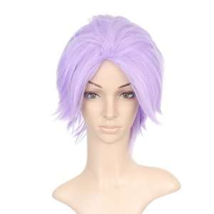  Light Purple Short Length Anime Costume Cosplay Wig: Toys 