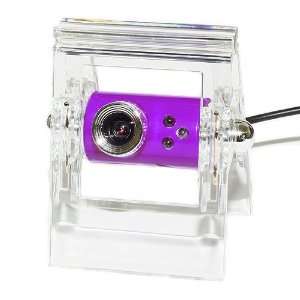  Crystal Clip Livcam Webcam Web Cam with LED Lilac Purple 