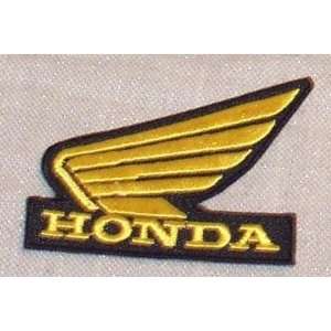  HONDA Motorcycles 2 7/8 Yellow Embroidered Logo PATCH 