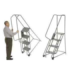  5 Step Tilt And Roll Ladder   Perforated Step   16W Step 