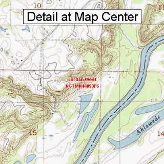USGS Topographic Quadrangle Map   Jordan West, Minnesota (Folded 