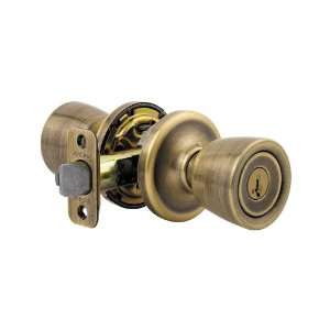  Kwikset 741A 5S Keyed Entry Antique Brass: Home 