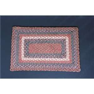    Braided Rugs Rectangles 2x6   Burgundy/Gray: Kitchen & Dining