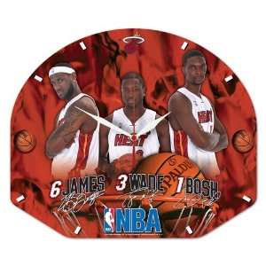 NBA Miami Heat Clock Wade Lebron Bosh: Sports & Outdoors