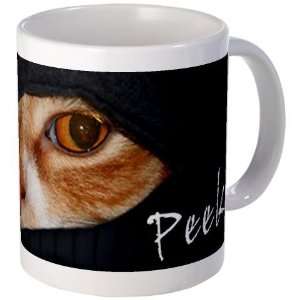  Peeking Cat Humor Mug by 