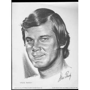  1974 Steve Busby Kansas City Royals Lithograph: Sports 