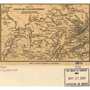  Civil War Map Map of Kentucky and Tennessee.: Home 
