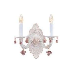  Blue Murano Crystal Drops Abbie 2 Light Wall Sconce: Home Improvement