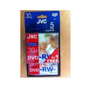  JVC DVD RW 1.4Gb 8cm 30min Pack 5+1 in jewel case 