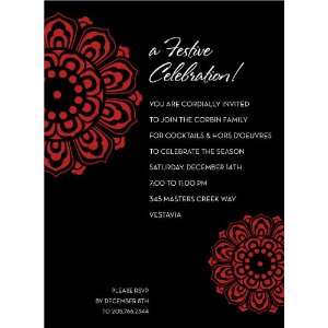  Medallion Black & Red Party Invitations: Everything Else