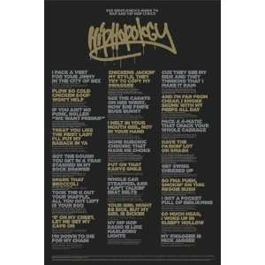   Poster   Hiphopology, Guide To Rap And Hip Hop Lyrics (36 x 24 inches