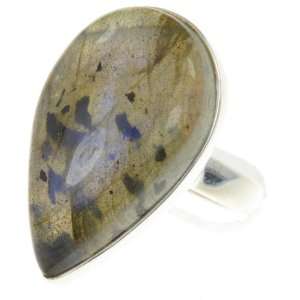   Sterling Silver NATURAL LABRADORITE Ring, Size 7.75, 8.31g: Jewelry