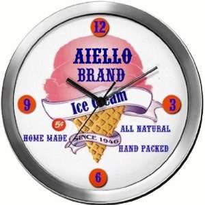  AIELLO 14 Inch Ice Cream Metal Clock Quartz Movement 