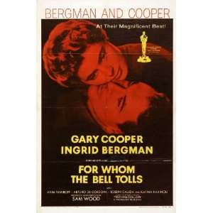   27x40 Gary Cooper Ingrid Bergman Akim Tamiroff: Home & Kitchen