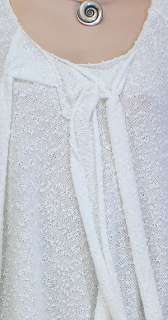 ZUZA BART gorgeous pointed side milk white boucle knit tunic (M)/ L/XL 