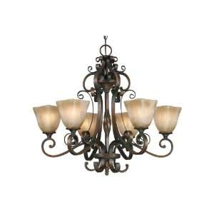  Golden Lighting 3890 6 GB 6 Light Meridian Chandelier 