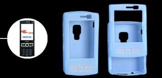 Light Blue Silicone Skin Case Cover for Nokia N95 8GB  