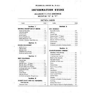   Aircraft Engine Information Guide Manual: Allison V 1710: Books