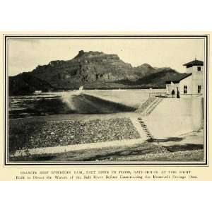  1910 Print Granite Reef Dam Roosevelt Salt River Tonto 