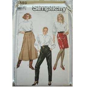  MISSES LINED SKIRTS AND PANTS SIZE 12 SIMPLICITY PATTERN 