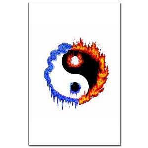  Ying Yang Ice and Fire Yoga Mini Poster Print by CafePress 