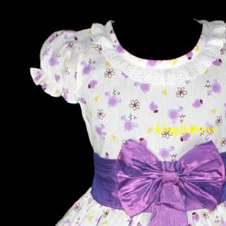 NEW Toddles Girls Spring Summer Holiday Dress Purple Wears Children 