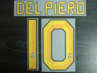 Official DEL PIERO #10 Juventus Home 2011 12 PU Name Number Print 